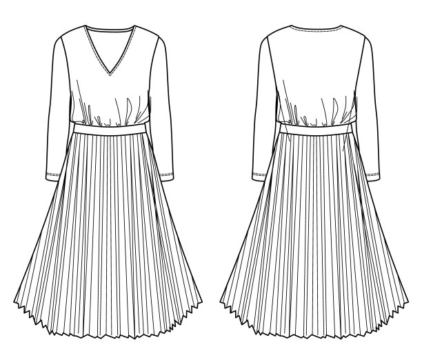 长裙礼服模型