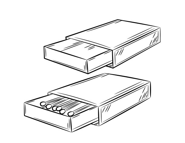 空白火柴纸盒