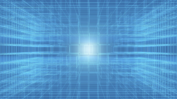 蓝色科技信息网络光线,数字化