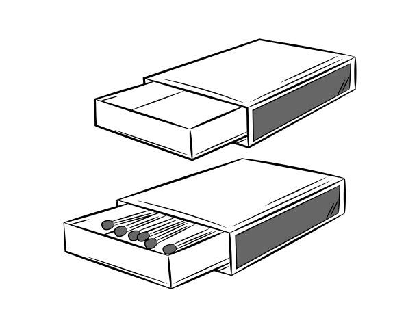 空白火柴纸盒