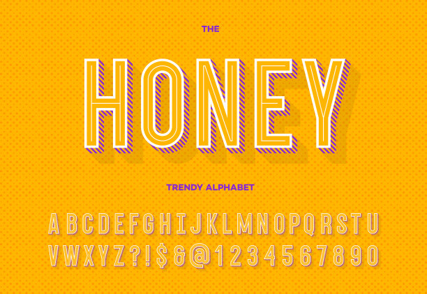 蜂蜜3d字体