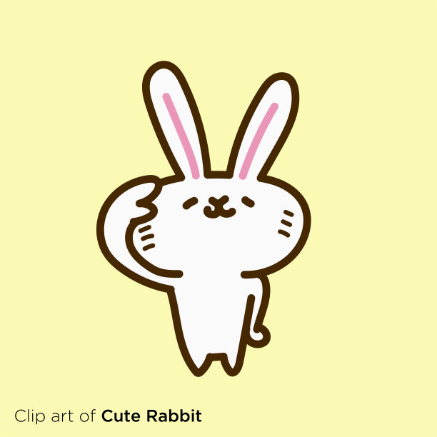 兔子拟人可爱卡通形象