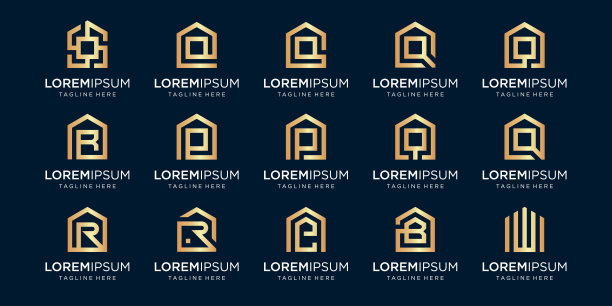 字母w,房屋,logo设计