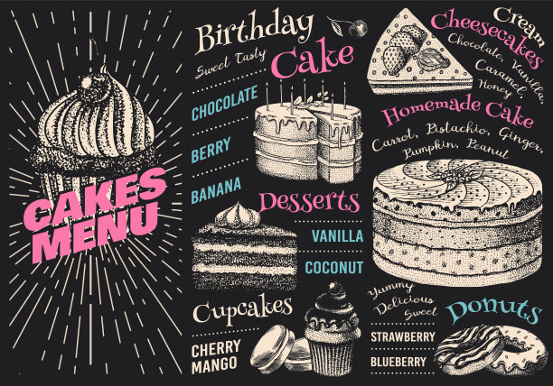 蛋糕甜点传单设计图