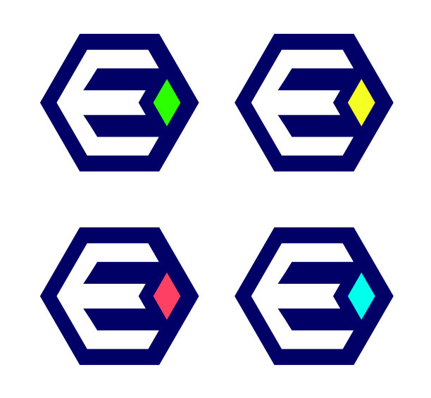 e字母箭头logo