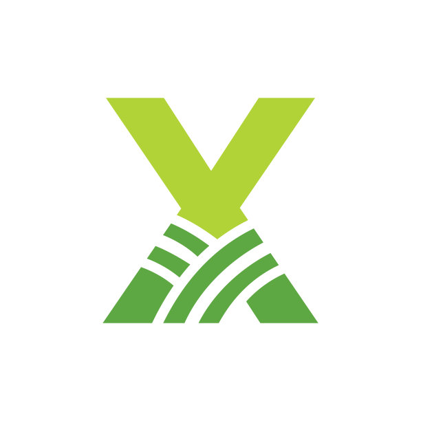 绿色食品标志x字母logo