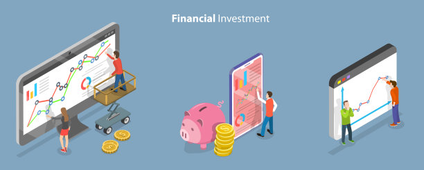 3d商务金融理财基金投资图标