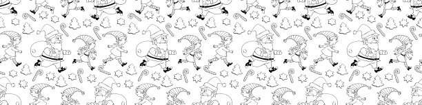 圣诞图案，新年快乐背景，包装纸纹理，卡通
