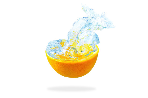 飞溅入水的橙子