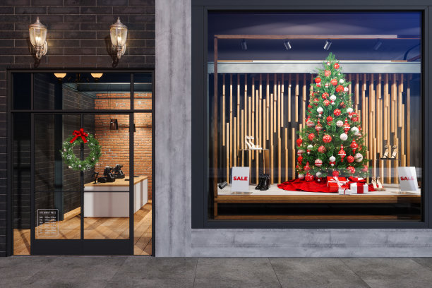 圣诞商业橱窗陈列设计