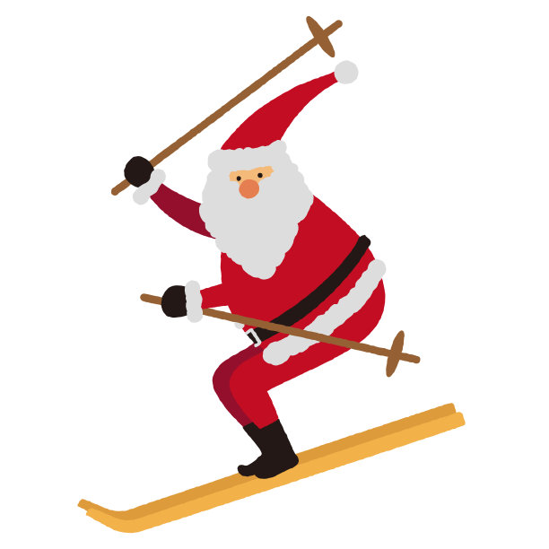 圣诞老人滑雪