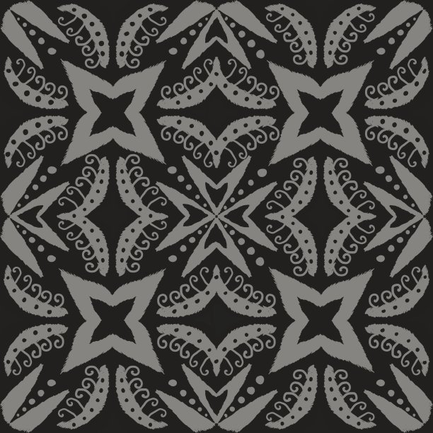 灰色摩洛哥印花地毯