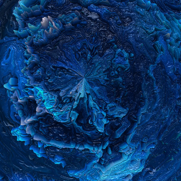 蓝色3d油漆水彩抽象背景