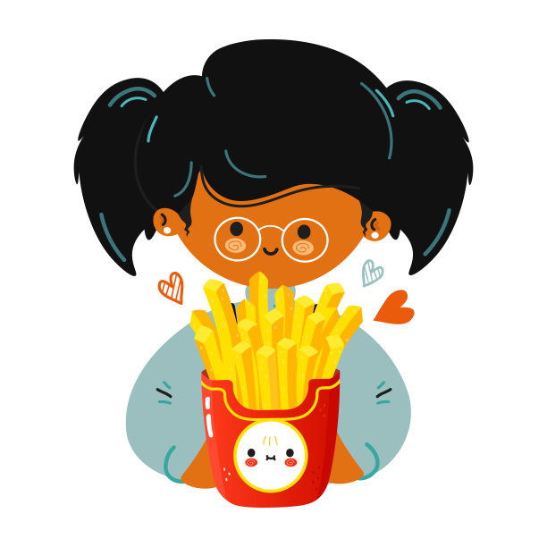 食品零食卡通小女孩logo