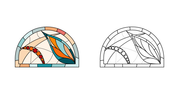 圆形拱门装饰画