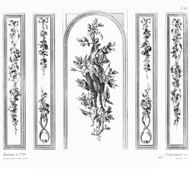 欧式复古花鸟图案设计