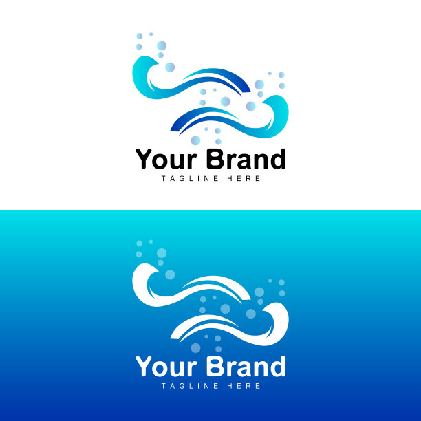 流动水纹logo