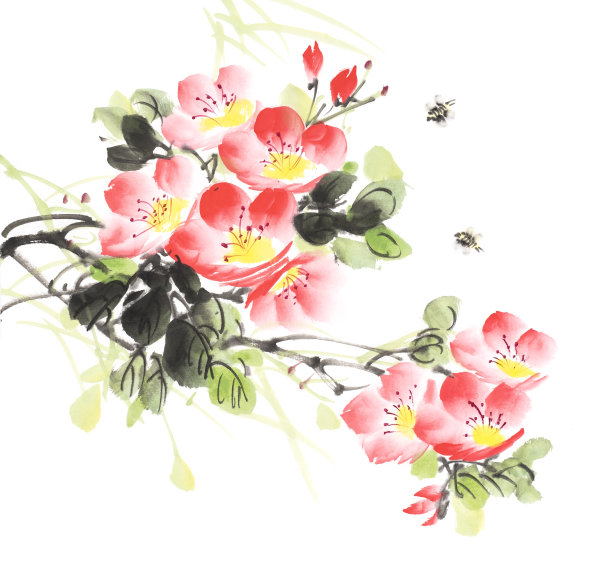 中国风国画兰花素材