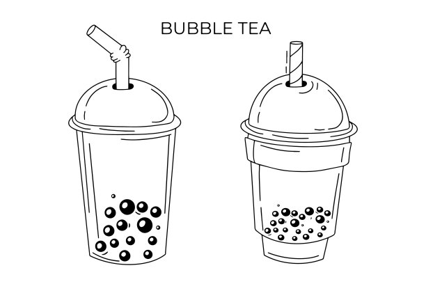 卡通果汁茶饮奶茶店logo