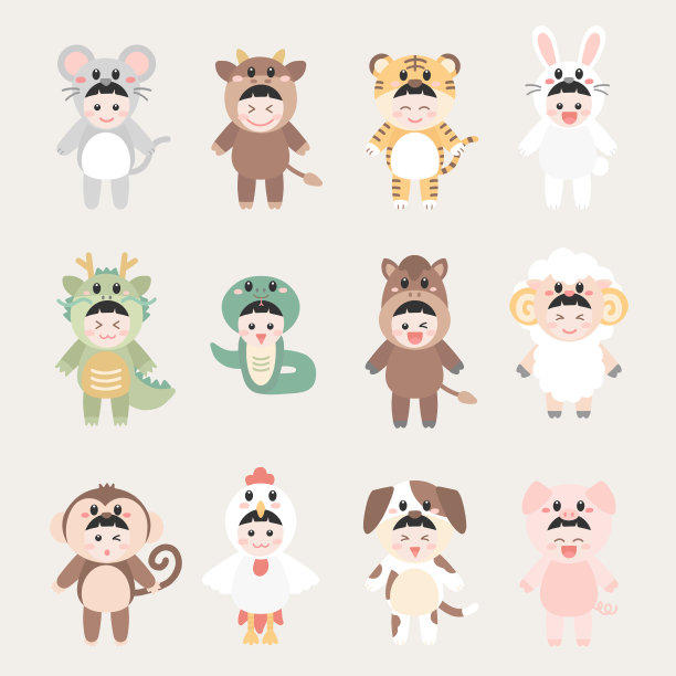 韩国卡通可爱动物