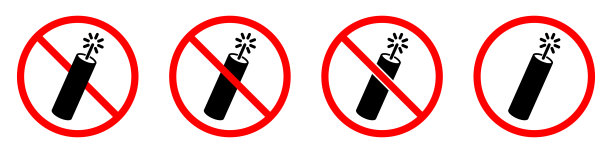 安全标识 禁止烟火