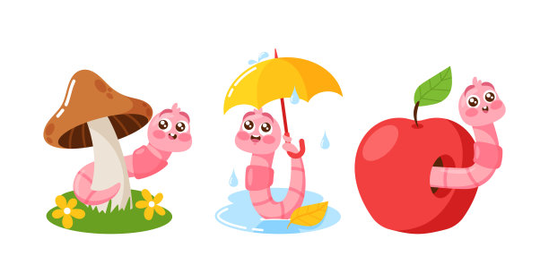 雨伞水果元素图案