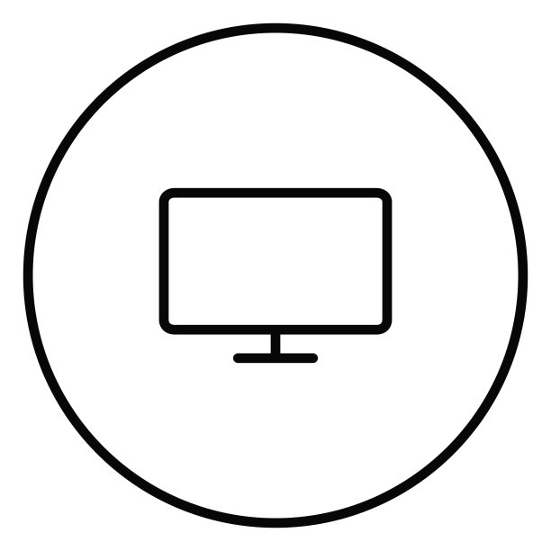 圆形电视机图标