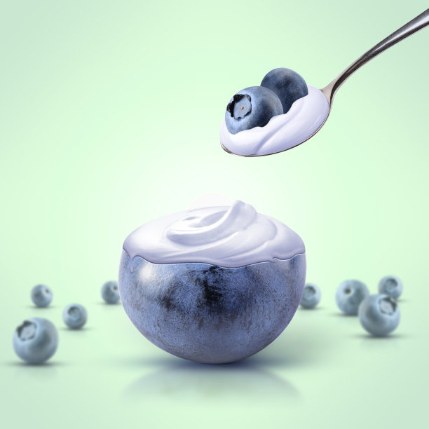 蓝莓酸牛奶效果图