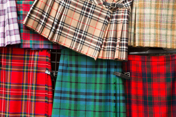 机织织物,苏格兰短裙,格子图案