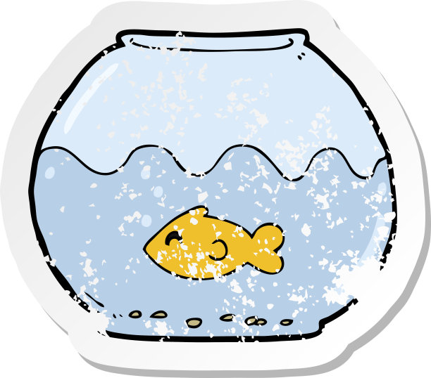 卡通金鱼插画图标