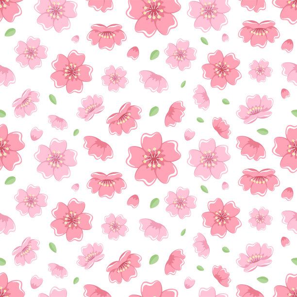 粉色樱花无缝背景
