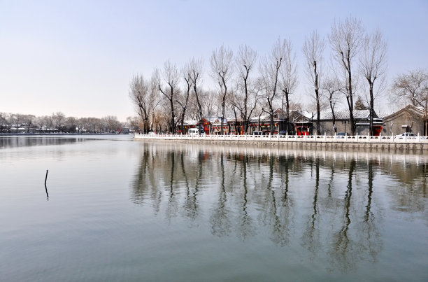 北京后海雪景