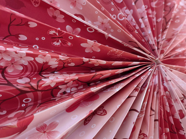 折纸扇中国风背景