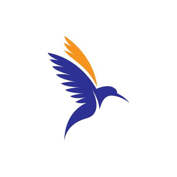 蜂鸟logo小鸟飞翔标志设计
