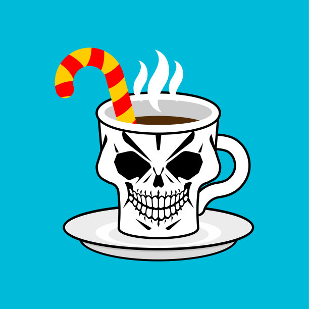 骷髅咖啡杯
