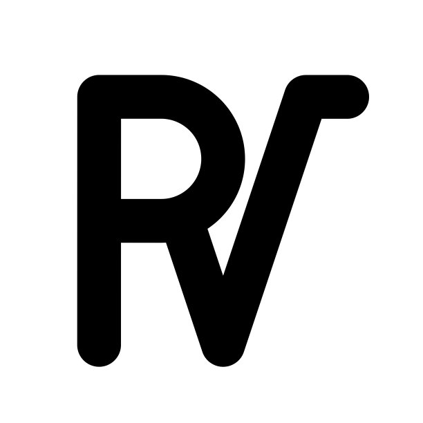 vr字母logo设计,rv标志