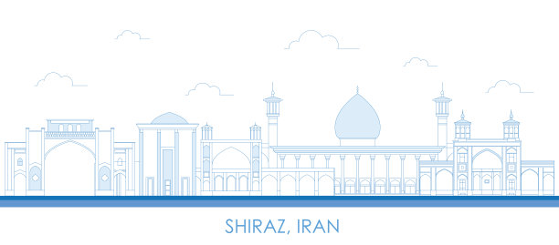 伊朗线稿伊朗天际线