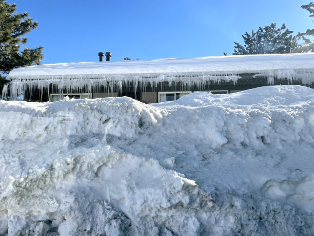 白雪覆盖的屋顶