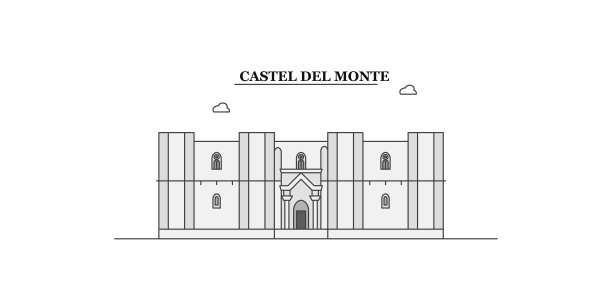 扁平城堡插画