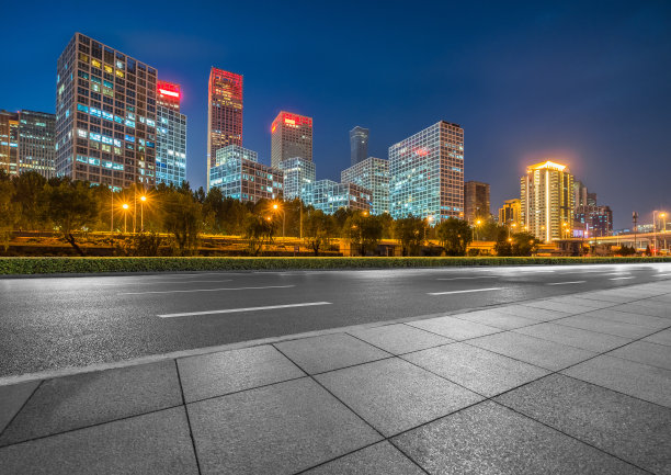 商业广场,夜景,仰拍