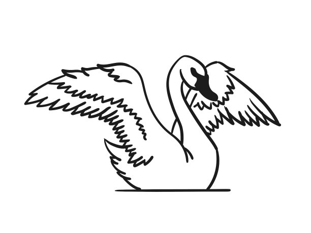 游泳的白鹅logo