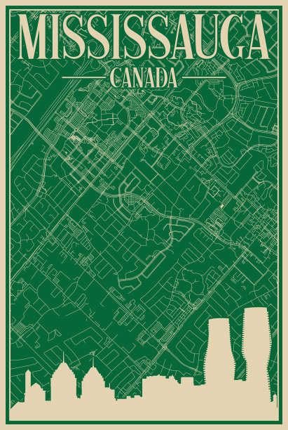 加拿大天际线海报设计