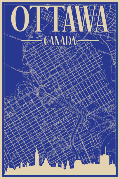 加拿大天际线海报设计
