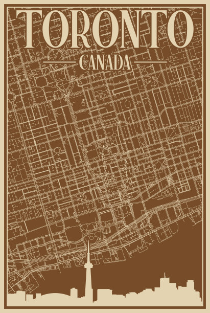 加拿大旅游景点海报