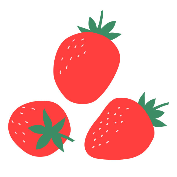 卡通草莓插画图标