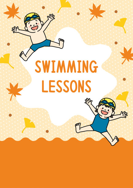游泳健身宣传单海报图片