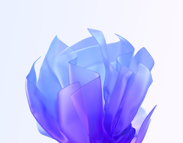 3d线条蓝色花