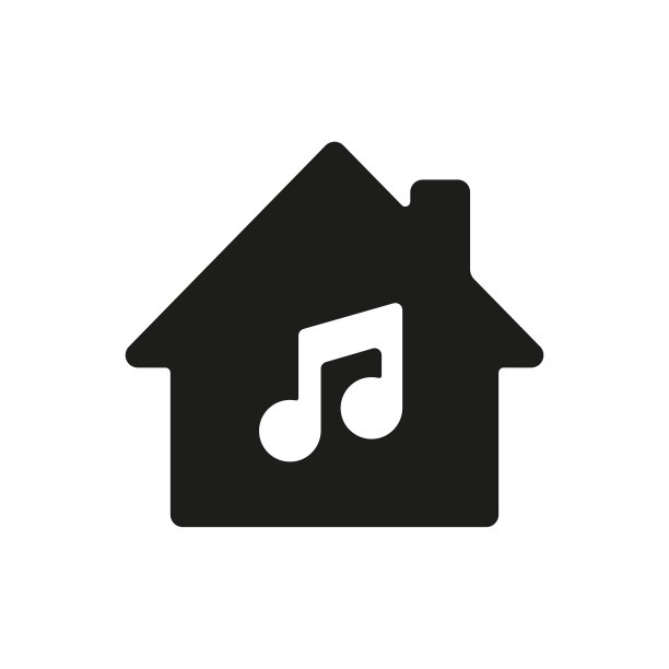 房子标志音符logo
