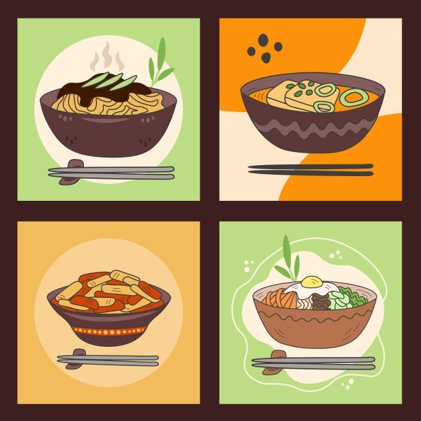 韩国料理石锅拌饭海报