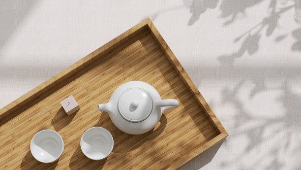 现代茶馆茶桌模型